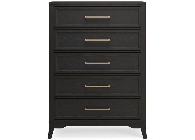 Black Chest of Drawer with 5 Drawers - Sydney